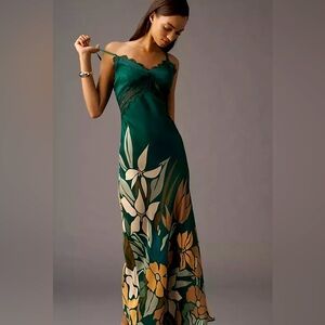 Bl-nk Eustella Bare V-neck Maxi dress , Anthropologie . Xs NWT